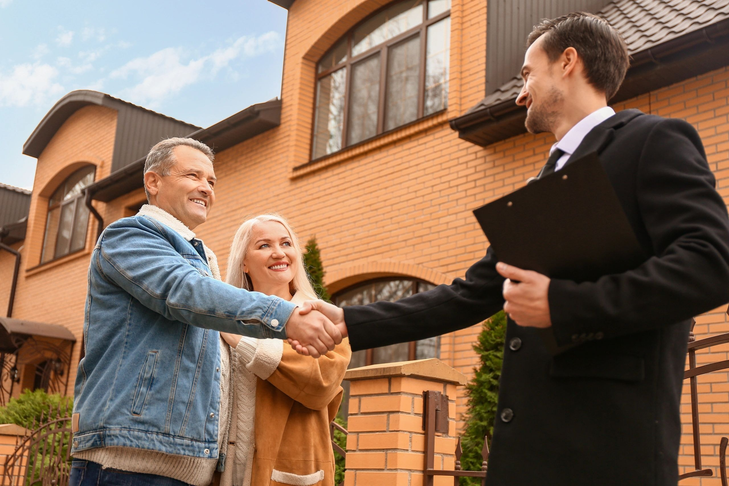 Property owners meeting with a building consultant